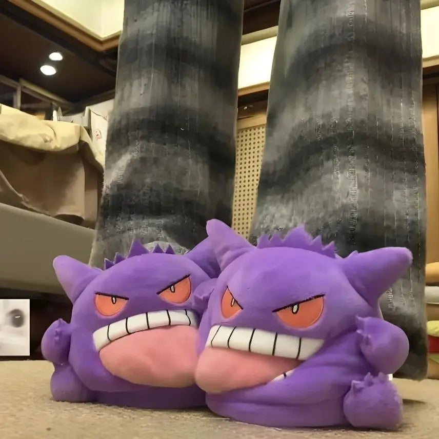 Gengar Shadow-Step: Gamer Plush Slippers