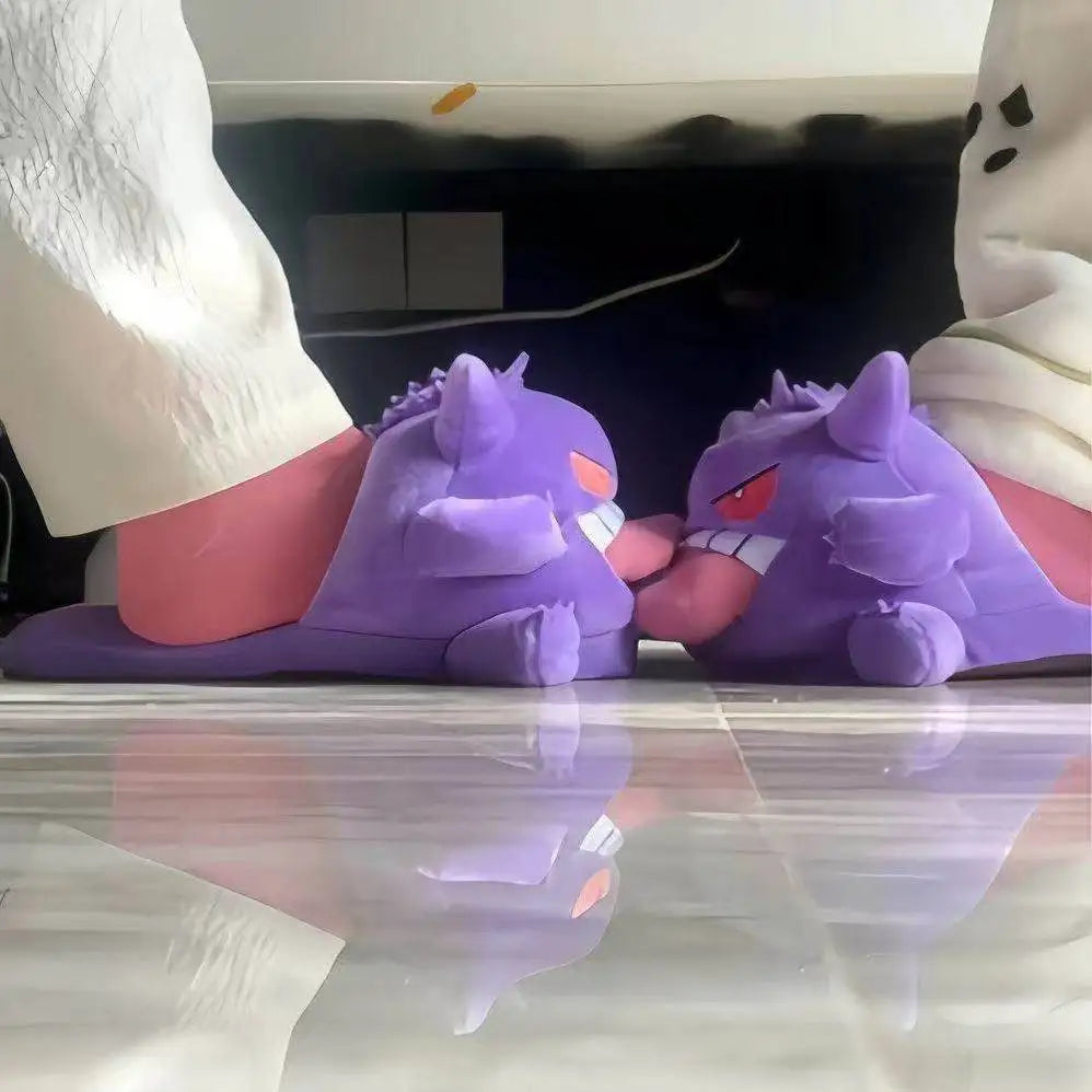 Gengar Shadow-Step: Gamer Plush Slippers